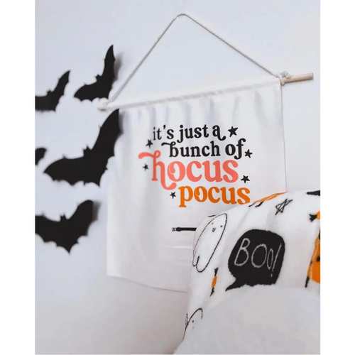 Hocus Pocus Broom Handprint Banner - Banners