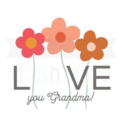 Love You Grandma Handprint Printable - Banners