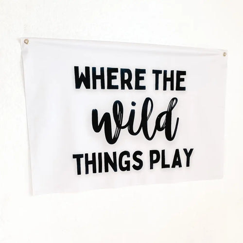 Where the Wild Things Play Fabric Banner