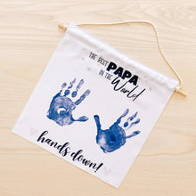 Load image into Gallery viewer, Best Daddy Hands Down Handprint Banner - Banners

