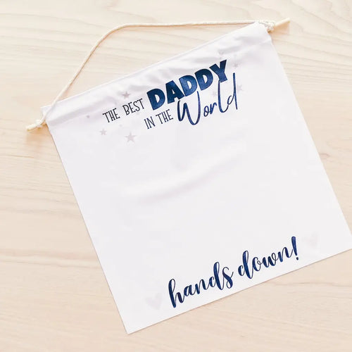 Best Daddy Hands Down Handprint Banner - Banners