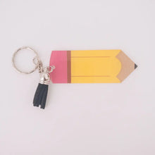 Load image into Gallery viewer, Blank Acrylic Pencil Keychain - Black - Keychain
