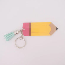 Load image into Gallery viewer, Blank Acrylic Pencil Keychain - Teal - Keychain
