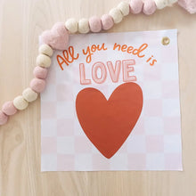 Load image into Gallery viewer, Checkered All You Need is Love Banner - Pink - Banners
