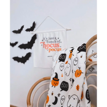 Load image into Gallery viewer, Hocus Pocus Broom Handprint Banner - Banners
