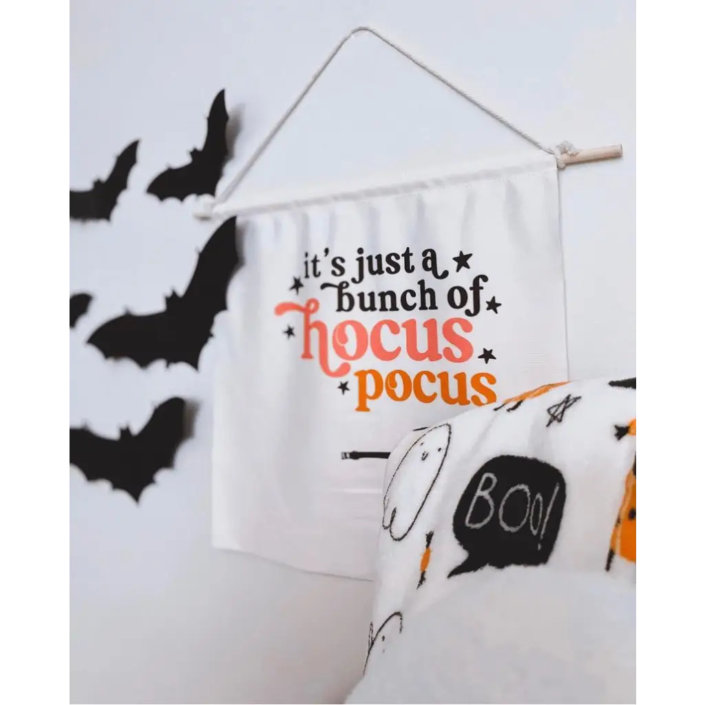 Hocus Pocus Broom Handprint Banner - Banners