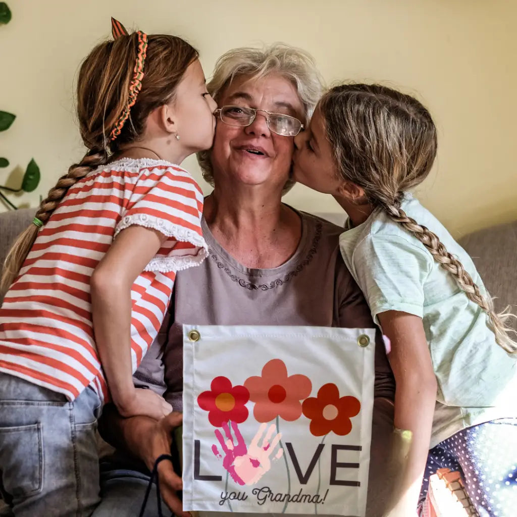 Love You Grandma Handprint Banner - Banners