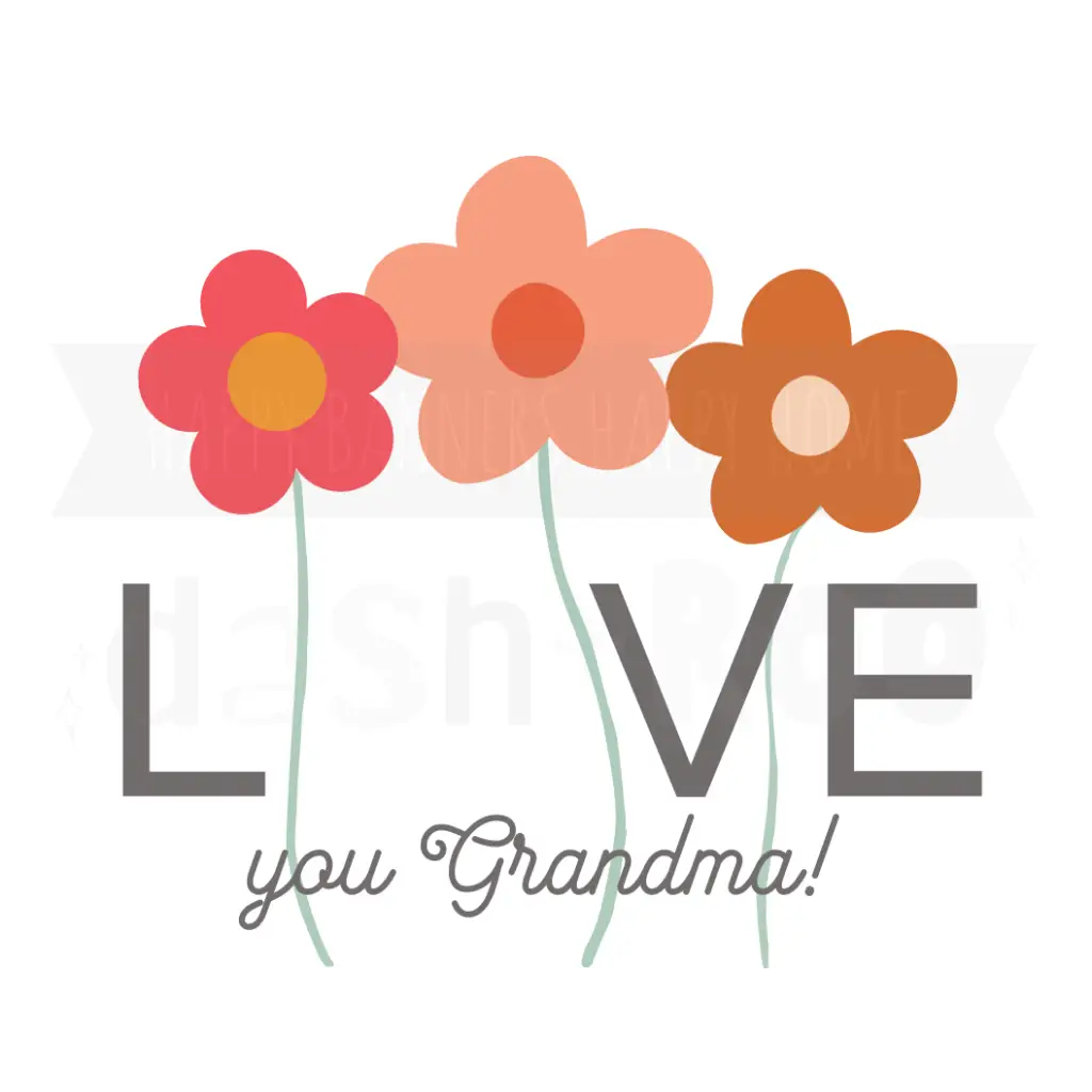 Love You Grandma Handprint Printable - Banners