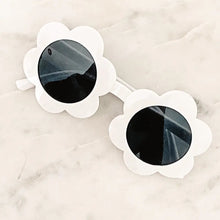 Load image into Gallery viewer, Round Flower Sunnies - White
