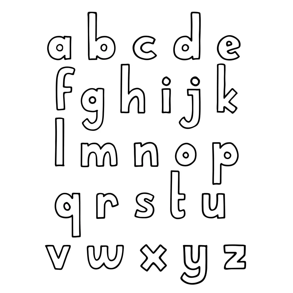 Upper and lowercase alphabets
